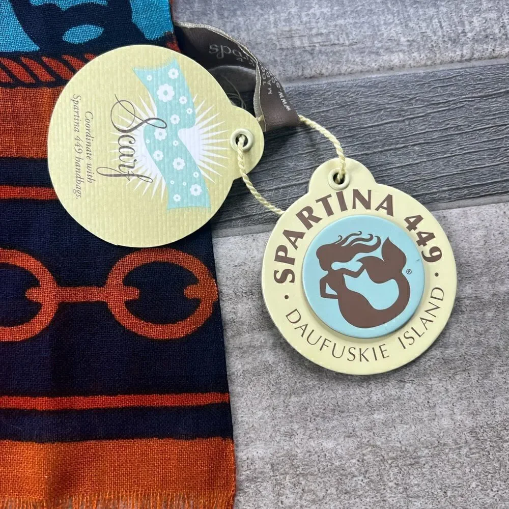 NWT Spartina 449 Wool Key Large Scarf.